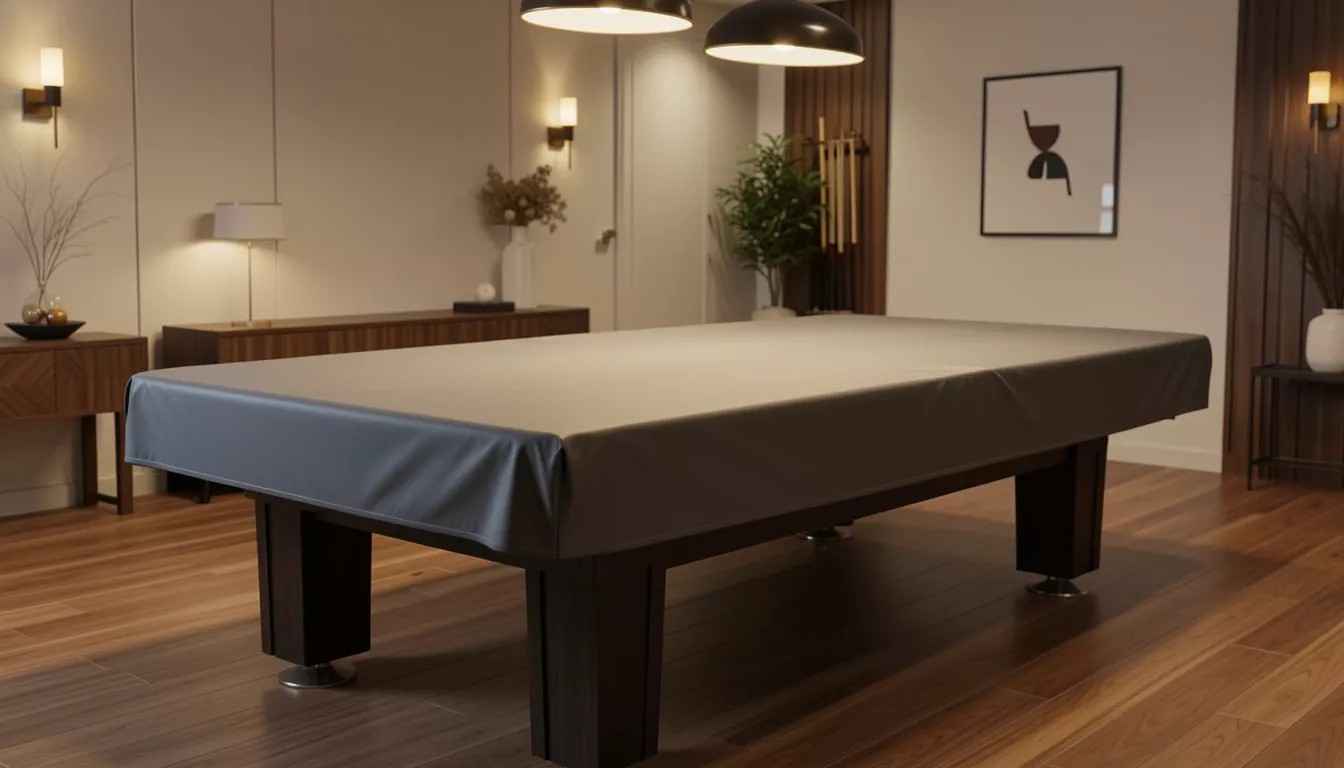 custom pool table covers protecting a billiards table in a modern game room